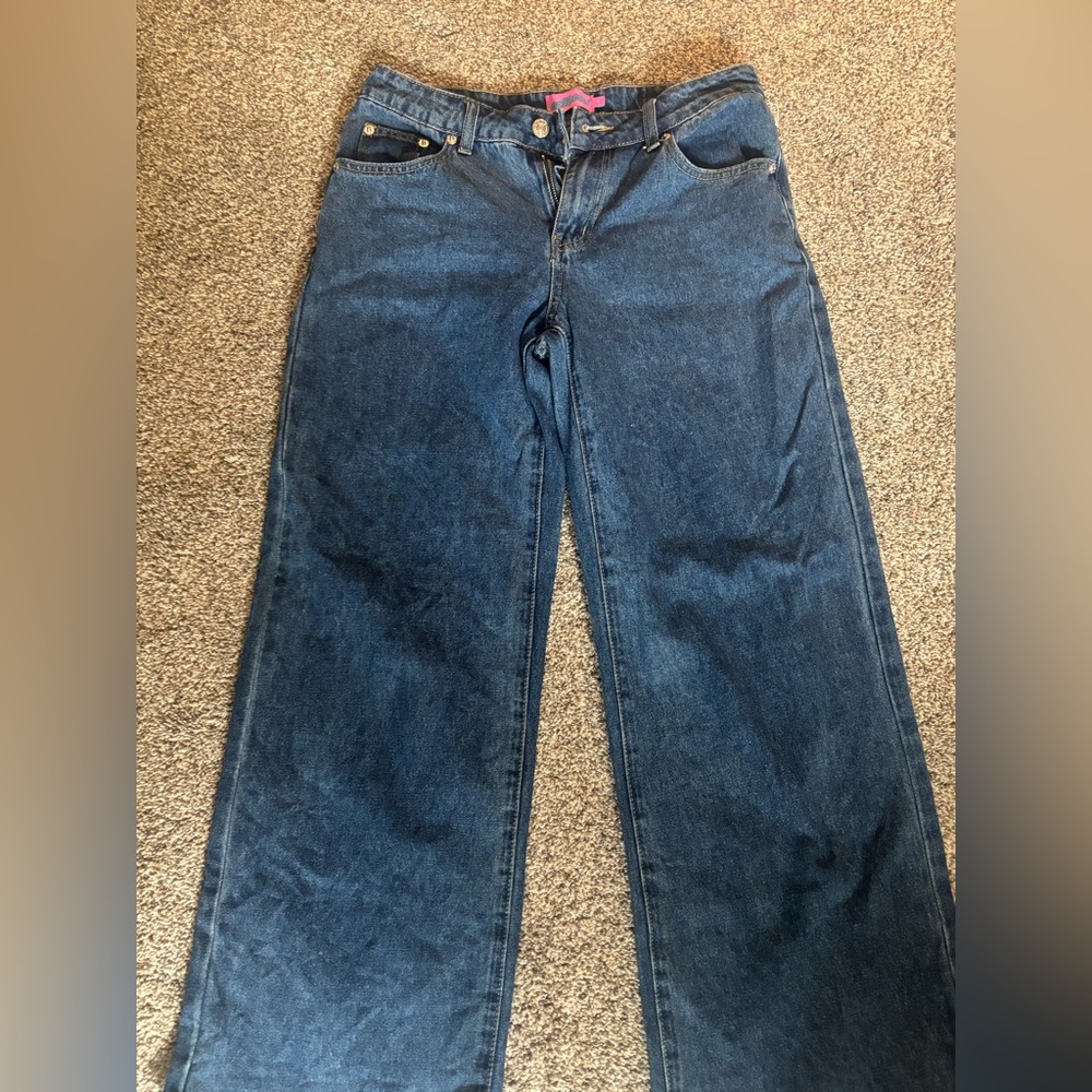 Edikted Relaxed Fit Dark Blue Jeans